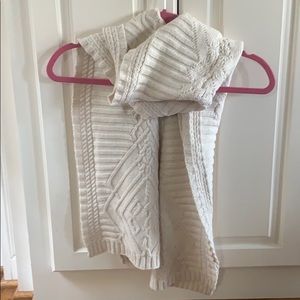 Ivory Cable Knit Scarf